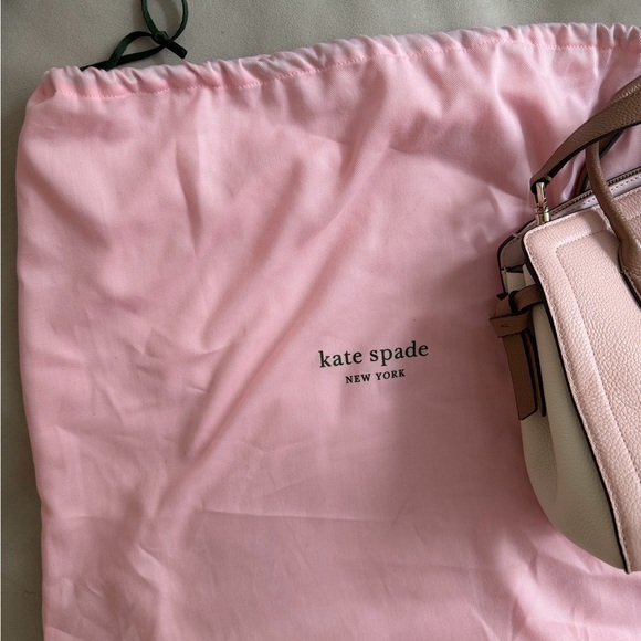 kate spade knott satchel chalk pink multi leather crossbody - Picture 6 of 6